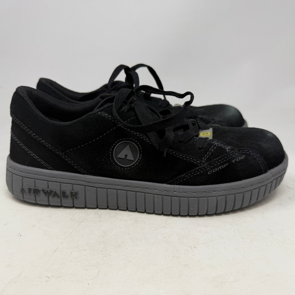 Airwalk Safety Shoes Mens 8.5 Camino SD Black Composite Toe EUC AW6103